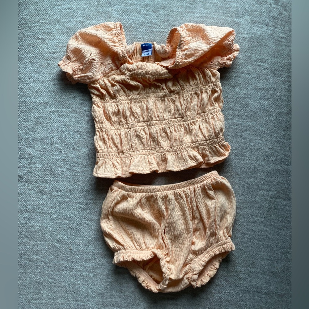 Old Navy Peach Baby Outfit